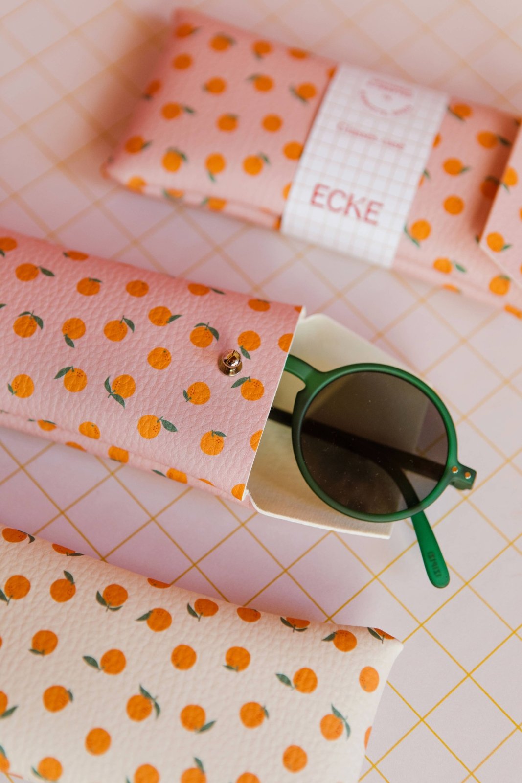 ECKE - NARANJAS Brillen - Etui • Orangen - Pink - Brillen - Etui - ROSA ECK Concept Store