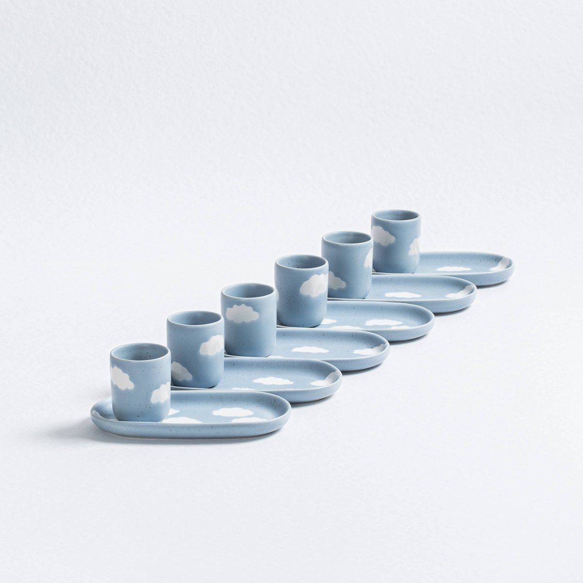 Egg Back Home - CLOUD Espressotasse Wolken Blau - ROSA ECK - Blau, ,