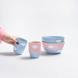 Egg Back Home - CLOUD Schüssel (⌀ 16 cm) - ROSA ECK - Blau, ,