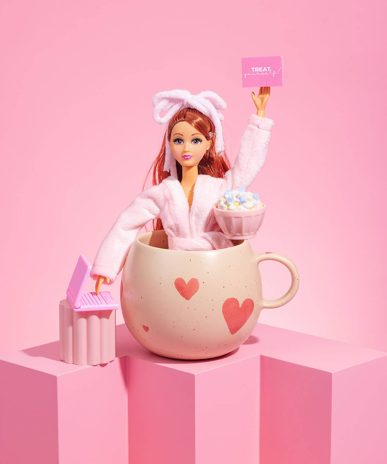 Egg Back Home - COZY HEARTS Große Tasse (500 ml) (Limited Edition) - ROSA ECK - Ball, ,