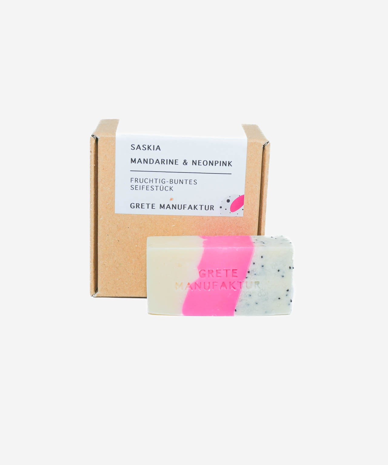 Grete Manufaktur - Seife Saskia Mandarine & Neonpink - Seife - ROSA ECK Concept Store