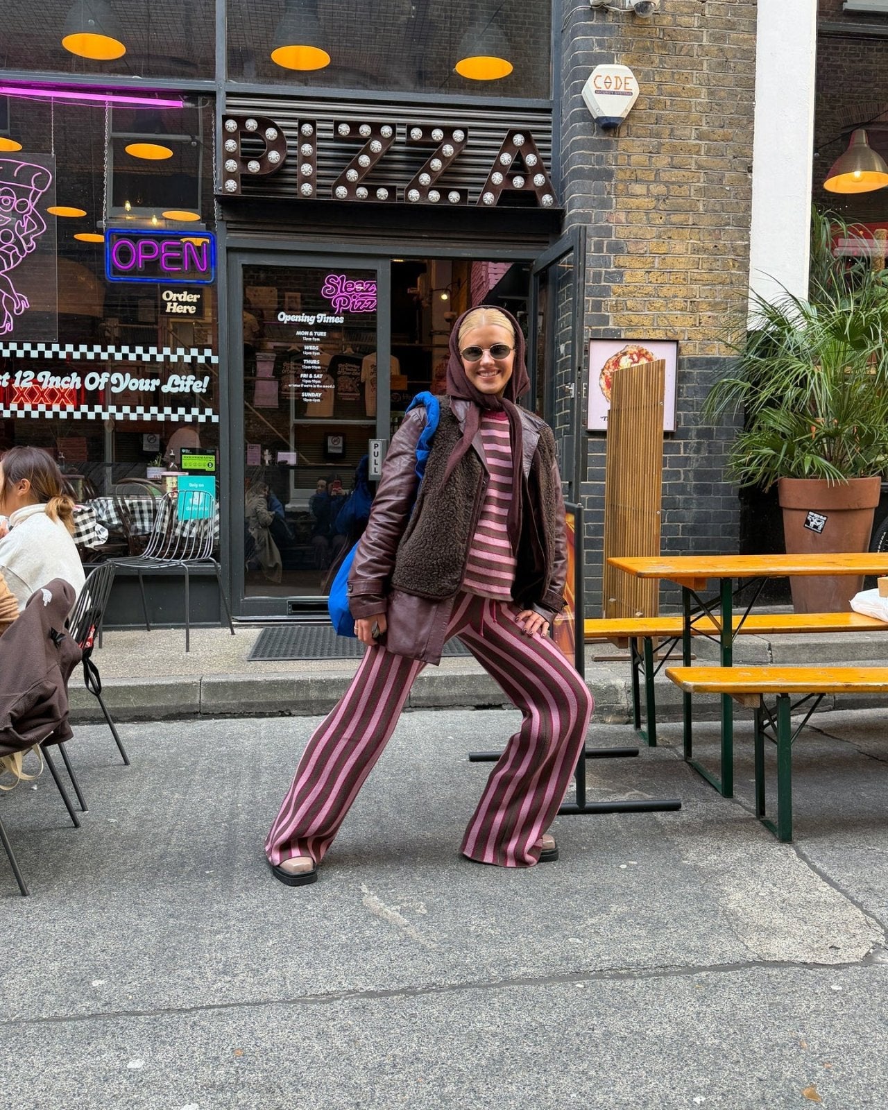 Happymess - Hose aus Bio - Baumwolle • berry stripes - Hose - ROSA ECK