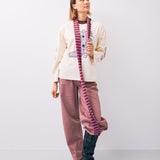 Happymess - Longsleeve + Schal aus Bio - Baumwolle • berry bloom - Pullover - ROSA ECK