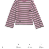 Happymess - Pullover aus Bio - Baumwolle • berry stripes - Pullover - ROSA ECK