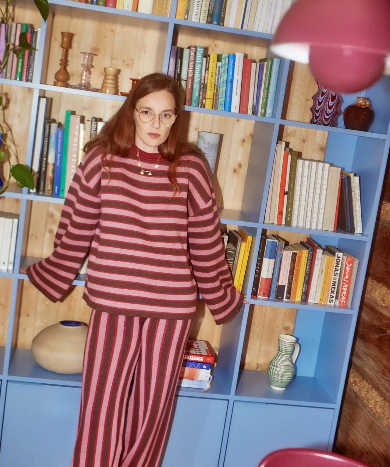 Happymess - Pullover aus Bio - Baumwolle • berry stripes - Pullover - ROSA ECK
