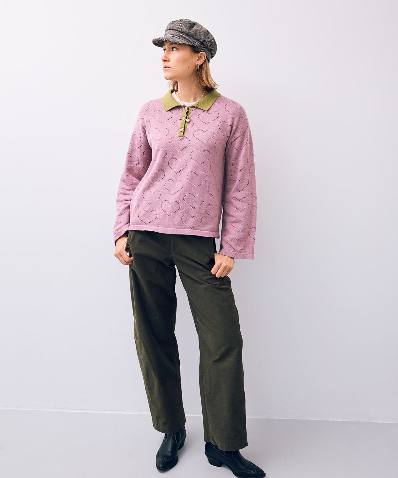 Happymess - Pullover aus Bio - Baumwolle • blush hearts - Pullover - ROSA ECK