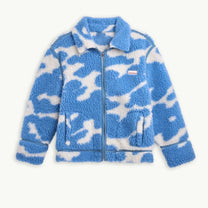 Happymess - Wolljacke aus Merinowolle • blue cow - Jacke - ROSA ECK