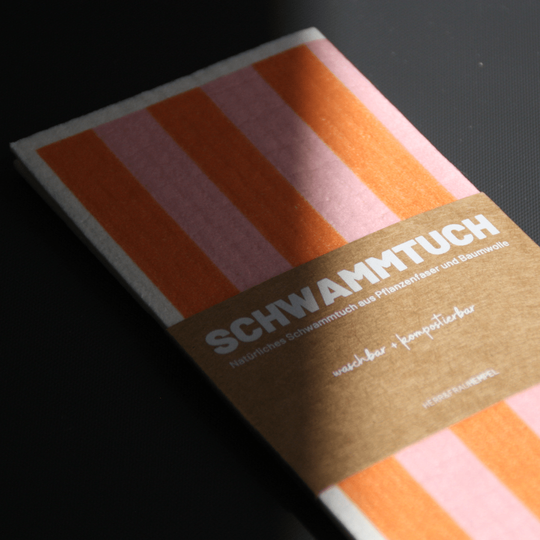 HERR&FRAUHEMPEL - KARO GRÜN - ROSA Schwammtuch - ROSA ECK - , ,