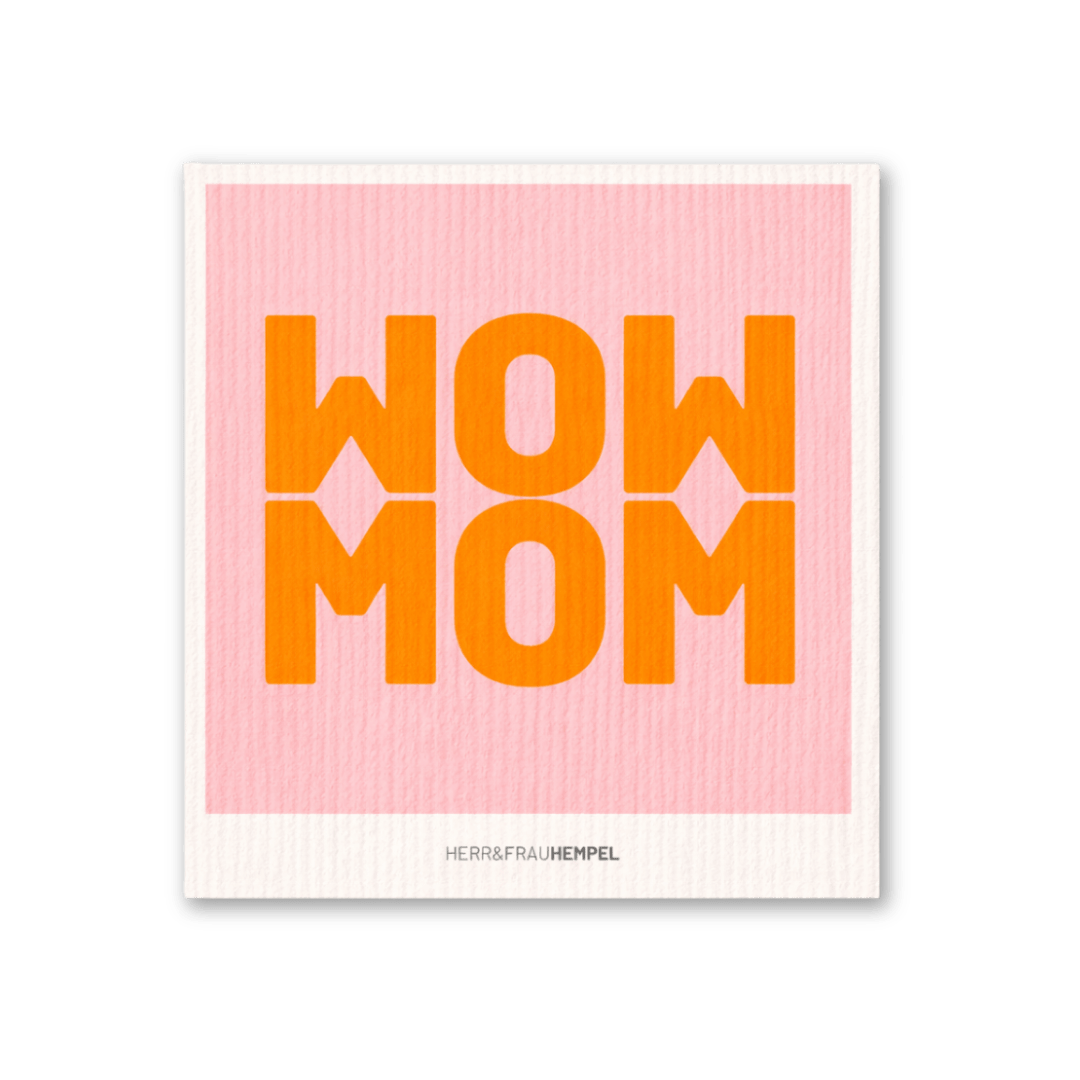 HERR&FRAUHEMPEL - Schwammtuch • Wow Mom - ROSA ECK