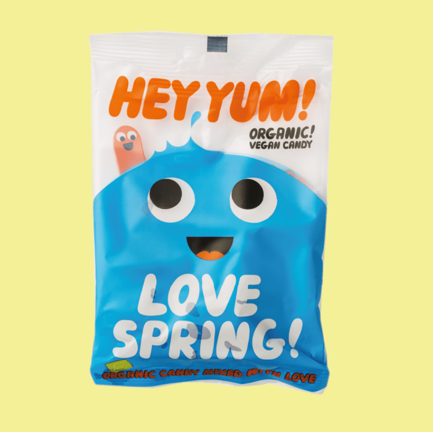 HEY YUM! - LOVE SPRING Vegane Bio - Gummibärchen (100 g) - ROSA ECK
