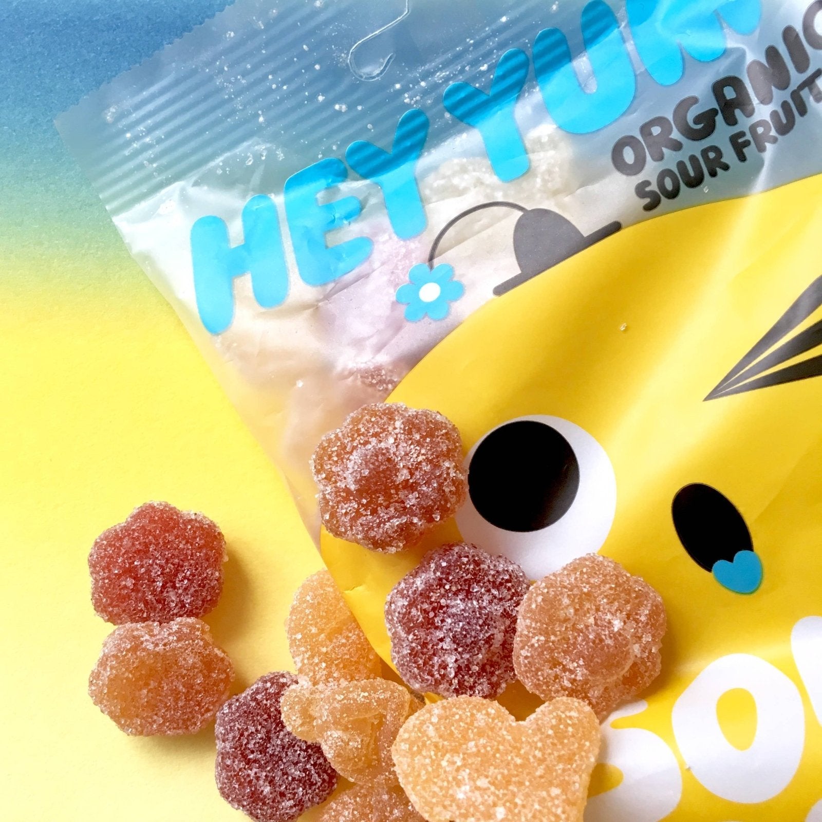 HEY YUM! - SOUR FLOWER Bio - Fruchtgummis – sauer (100 g) - ROSA ECK