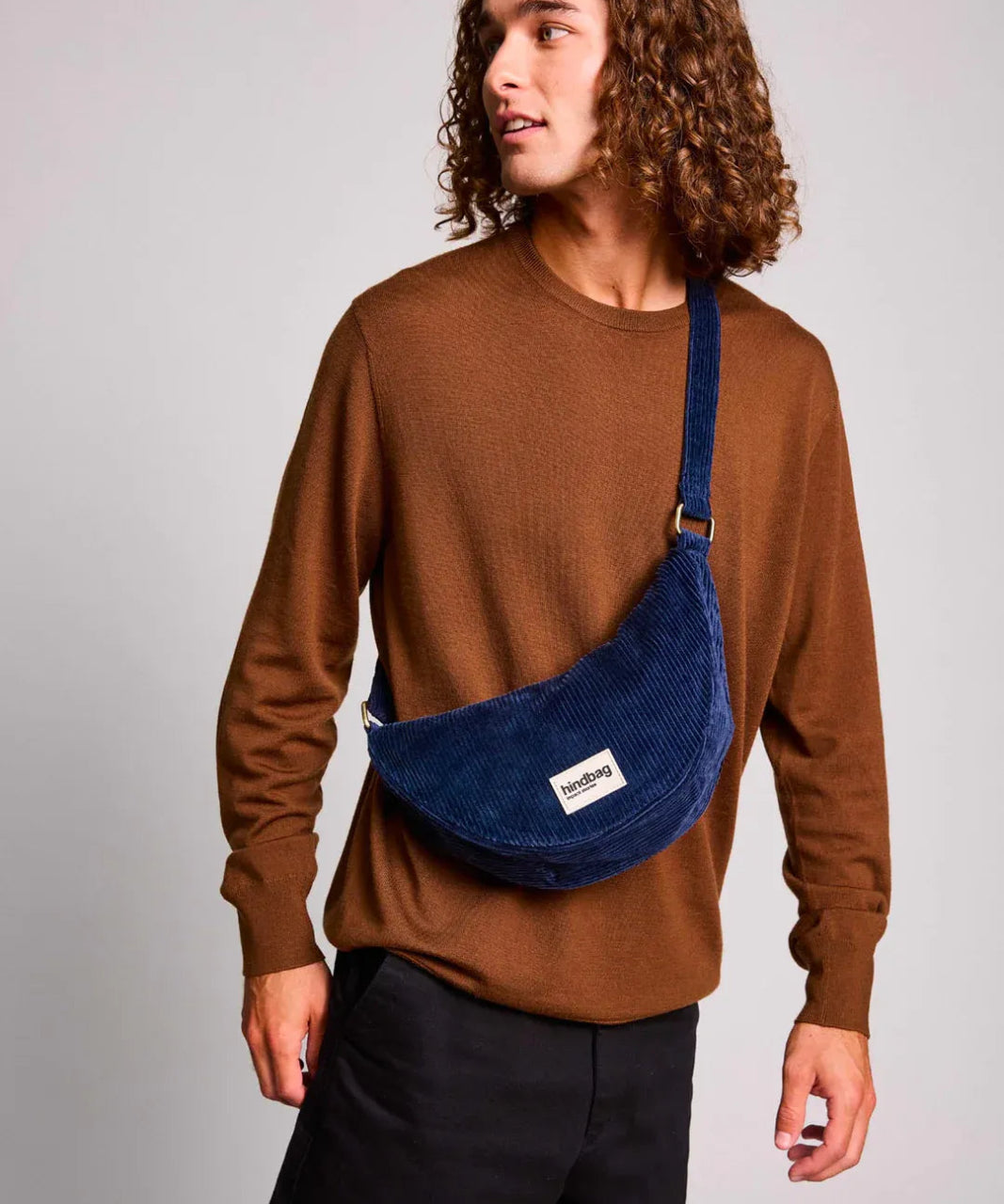 Hindbag - ANDREA Bauchtasche • Cord Marineblau - Umhängetasche - ROSA ECK