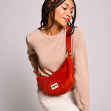 Hindbag - ANDREA Bauchtasche • Cord Ziegelrot - Umhängetasche - ROSA ECK