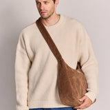Hindbag - CLAIRE Hobo-Tasche • Cord Macchiato - ROSA ECK