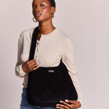 Hindbag - CLAIRE Hobo-Tasche • Cord Schwarz - ROSA ECK