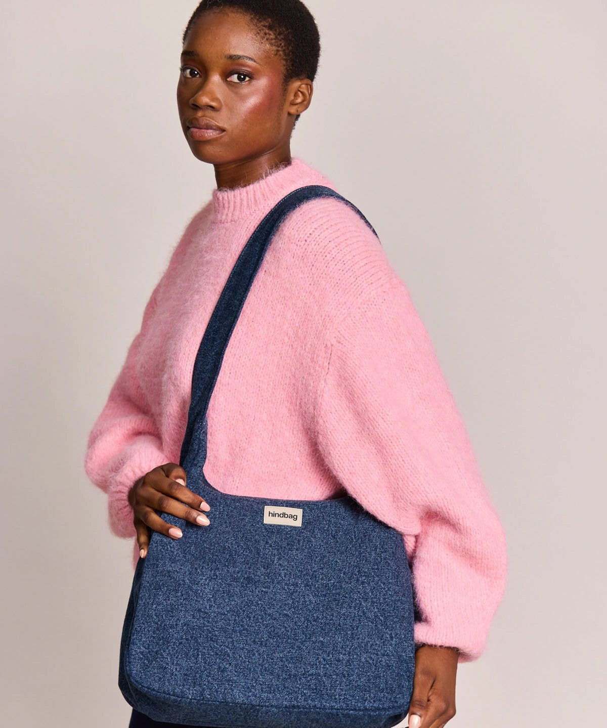 Hindbag - CLAIRE Hobo-Tasche • Denim Dunkelblau - ROSA ECK