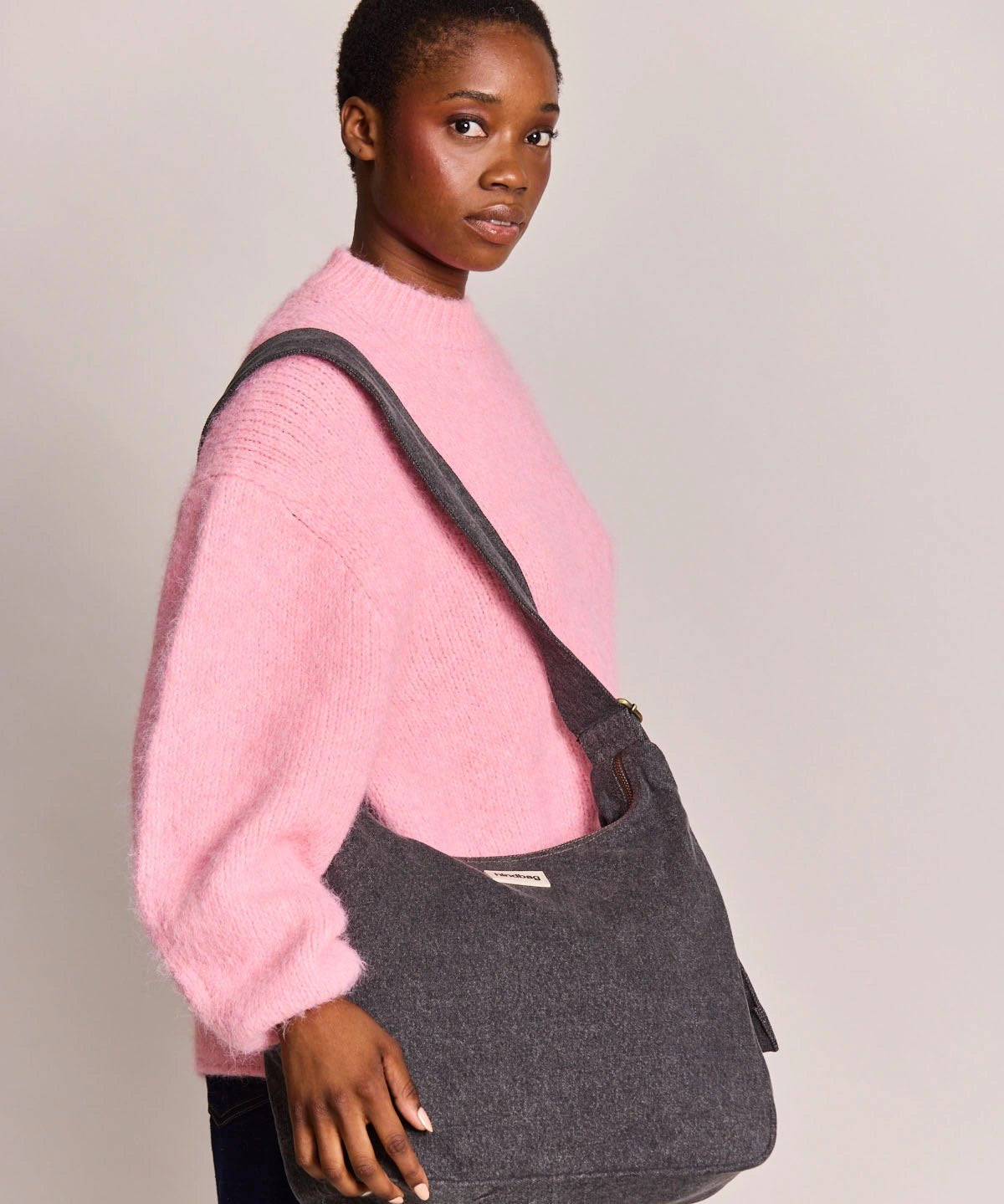 Hindbag - CLAIRE Hobo-Tasche • Denim Dunkelgrau - ROSA ECK