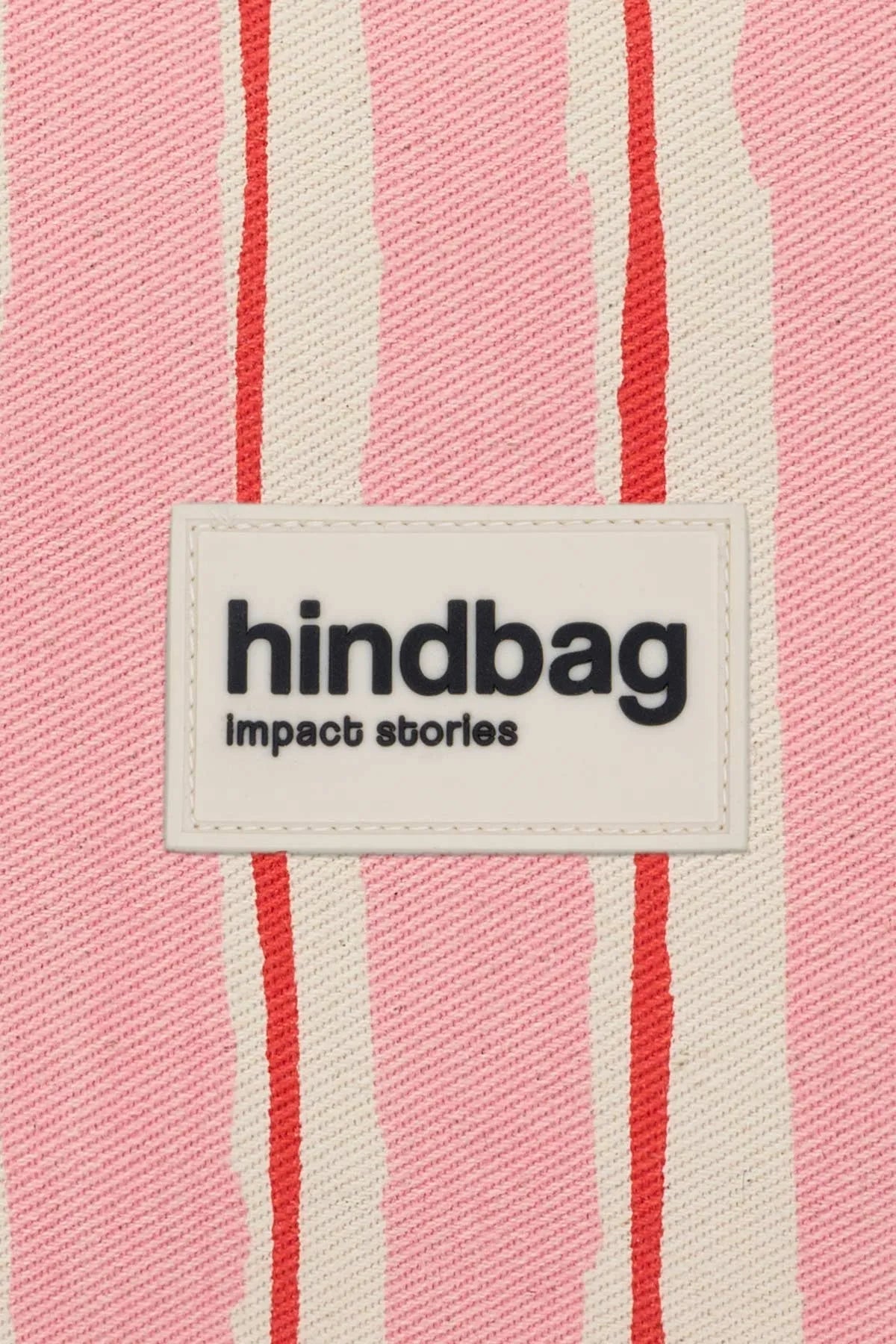 Hindbag - CLAUDE Einkaufstasche • Breite Streifen Rosa/Rot - ROSA ECK