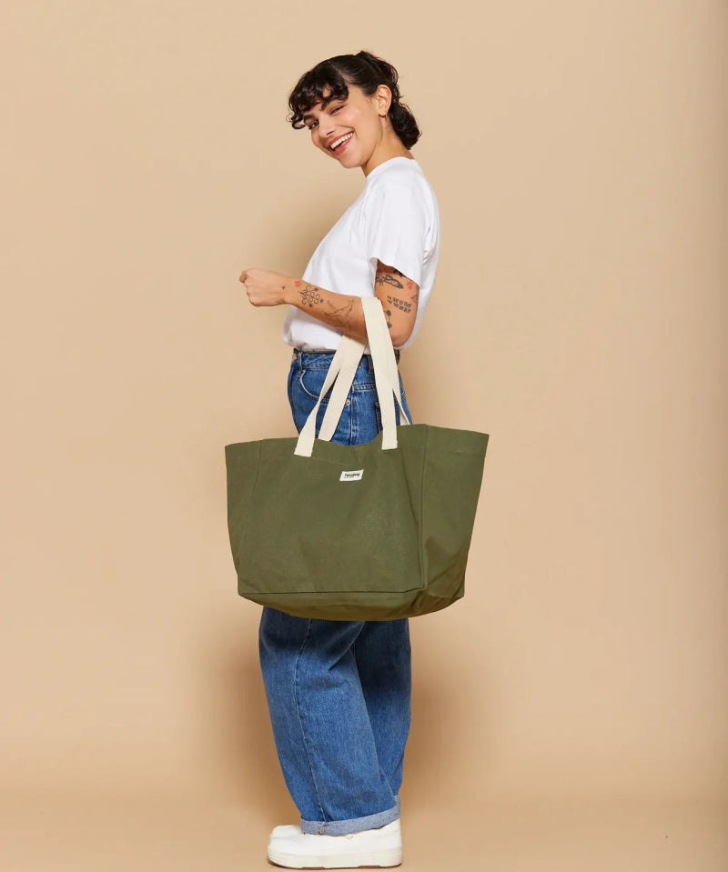 Hindbag - CLAUDE Einkaufstasche Olivgrün - ROSA ECK - Olive, ,