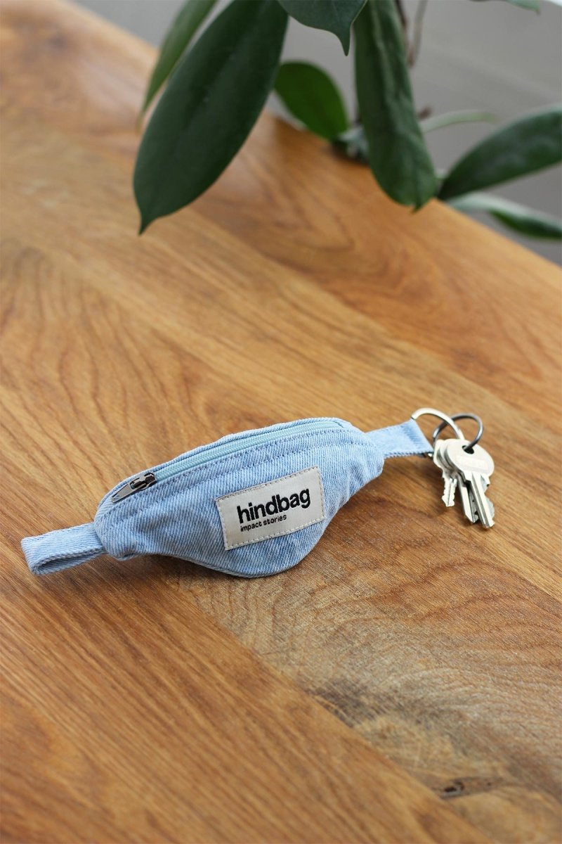 Hindbag - CÔME Schlüsselanhänger Jeans Blau - ROSA ECK - Blau, Denim bleu,