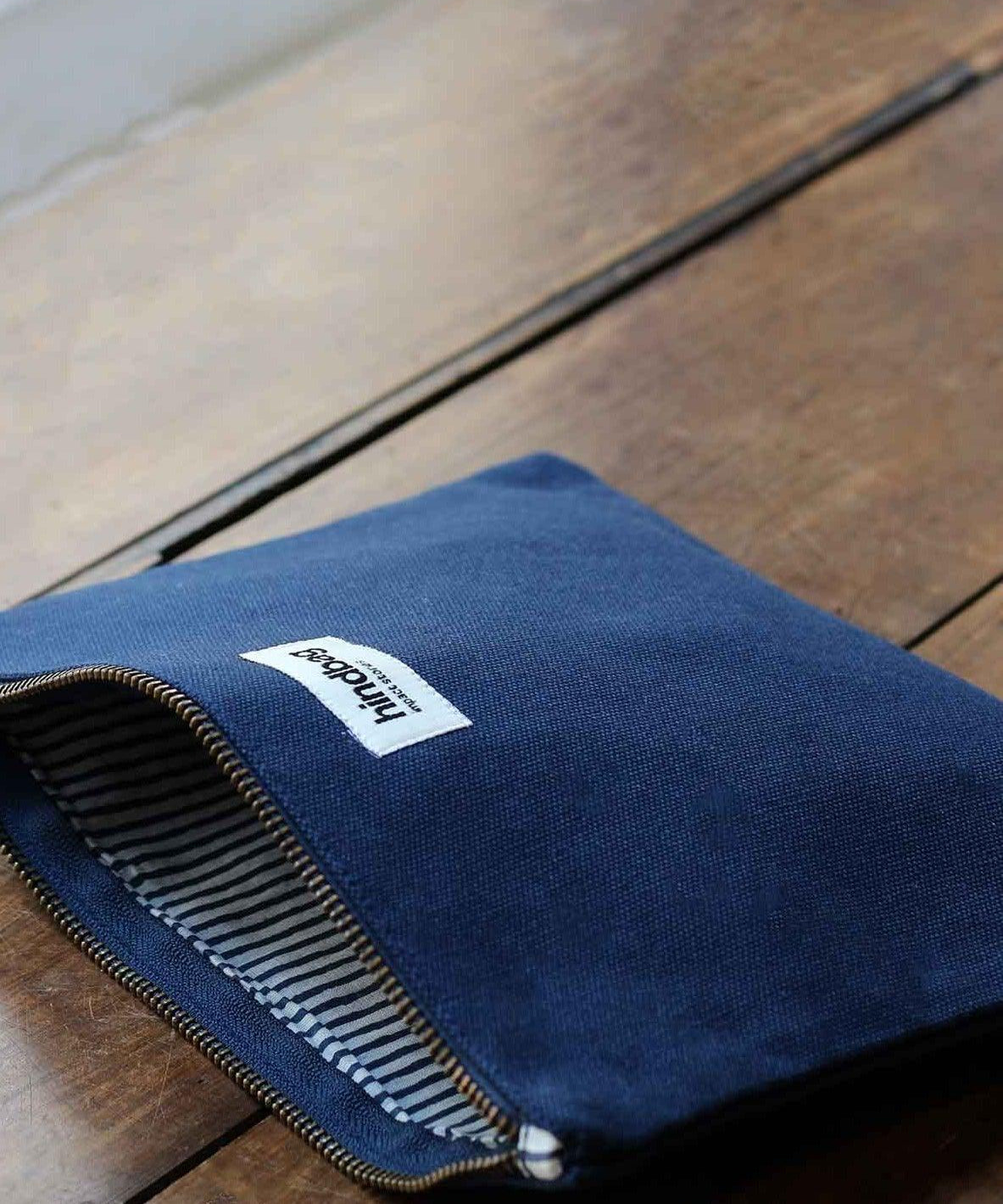 Hindbag - EMA Beutel mit Reisverschluss | Navy Blue - Beutel - ROSA ECK - Blau, ,