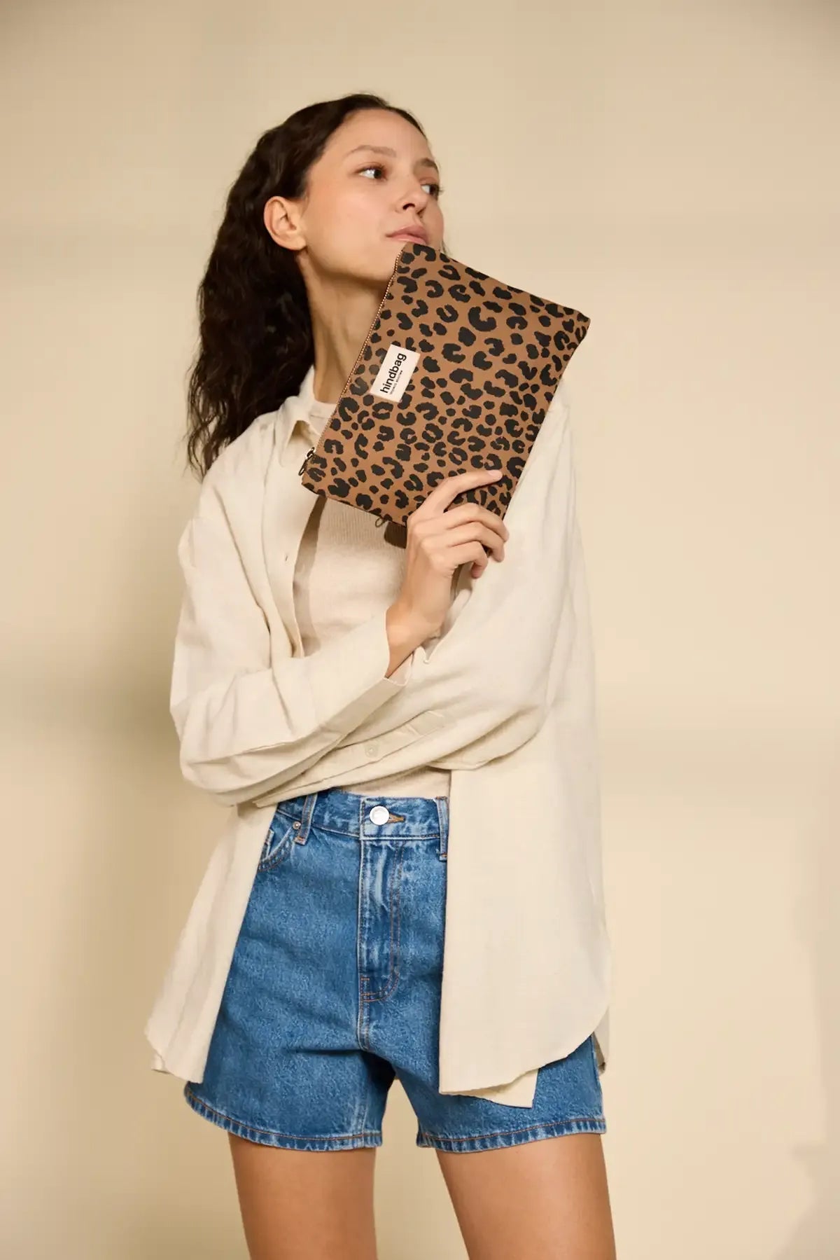 Hindbag - EMA Handtasche mit Reisverschluss | Leopard Cannelle - ROSA ECK Concept Store