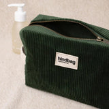 Hindbag - LEON Kulturbeutel • Cord Tannengrün - Kulturbeutel - ROSA ECK