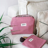 Hindbag - LEON Kulturbeutel/Kosmetiktasche Rosa - ROSA ECK - Blush, Rosa,
