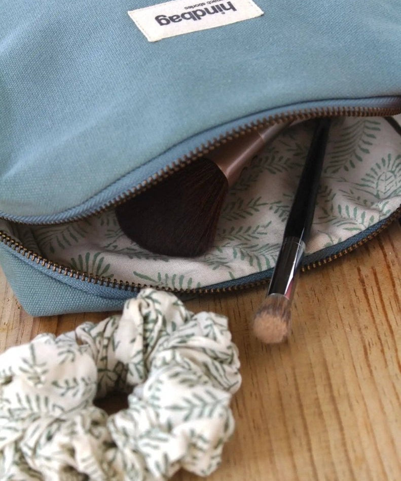 Hindbag - LEON Kulturbeutel/Kosmetiktasche Salbeigrün - ROSA ECK - Sauge, ,