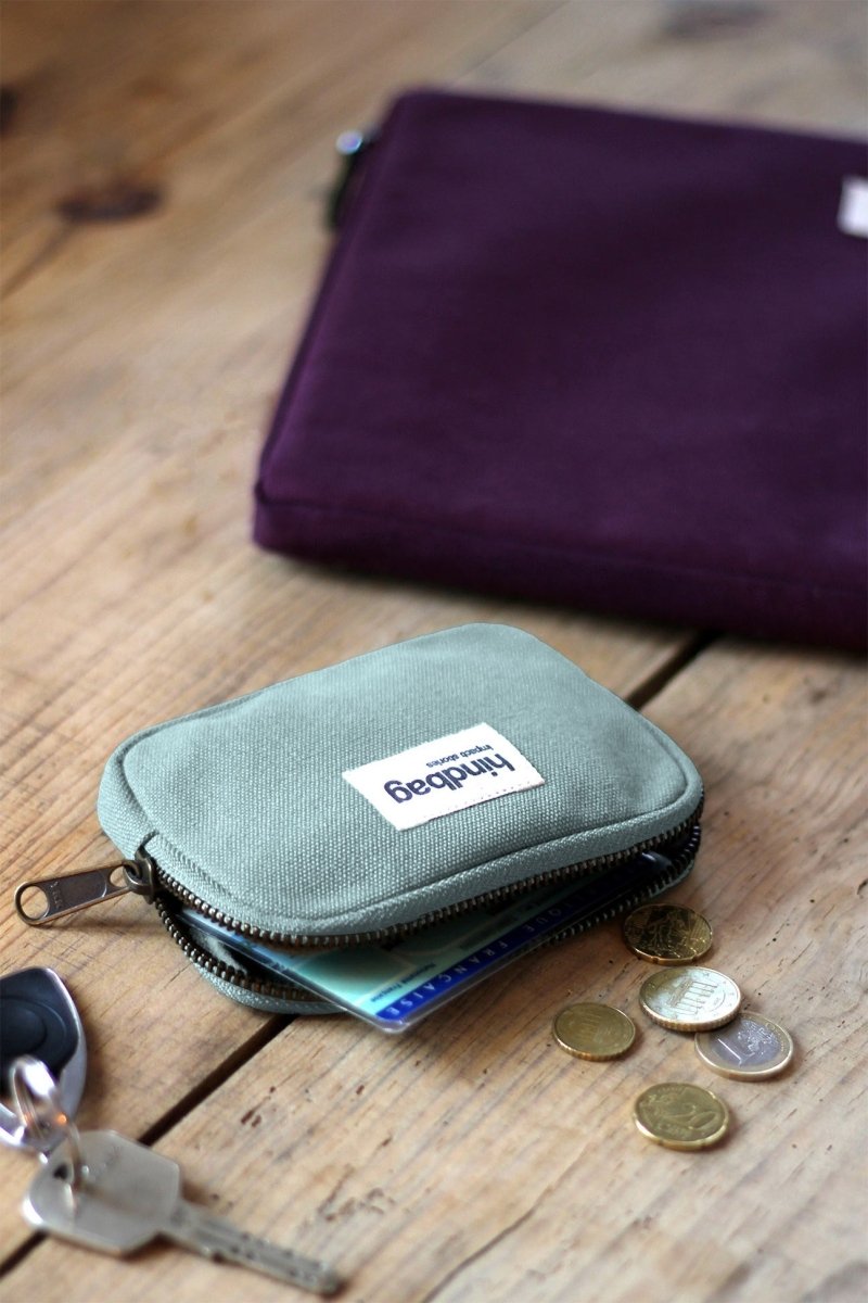 Hindbag - LILI Geldbeutel Salbeigrün - ROSA ECK - Sauge, ,