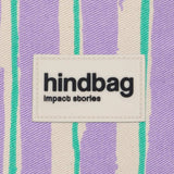 Hindbag - LOU Etuis/Mäppchen • Breite Streifen Violet/Grün - ROSA ECK