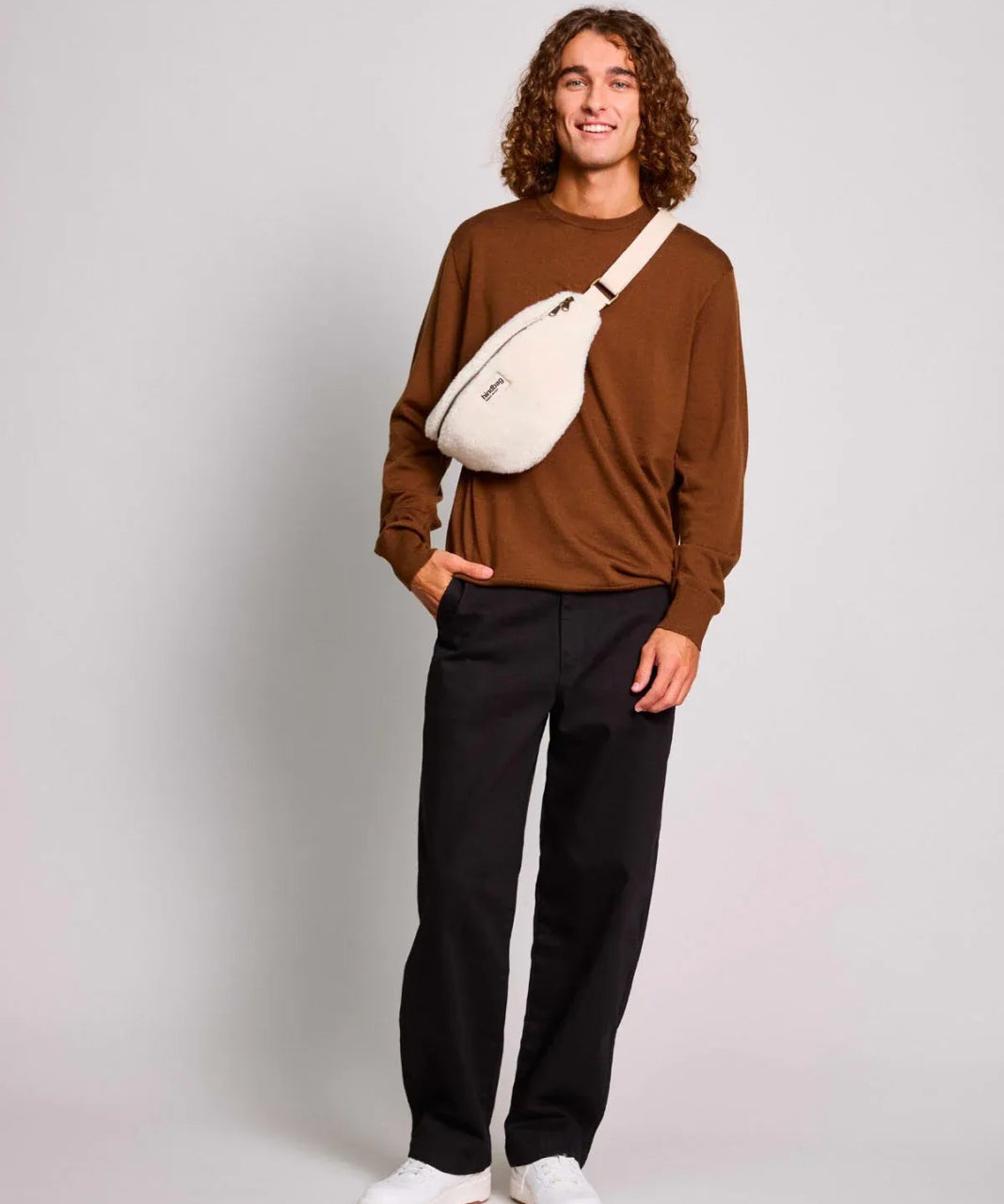 Hindbag - OLIVIA Bauchtasche • Teddy Weiß - Bauchtasche - ROSA ECK