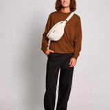 Hindbag - OLIVIA Bauchtasche • Teddy Weiß - Bauchtasche - ROSA ECK