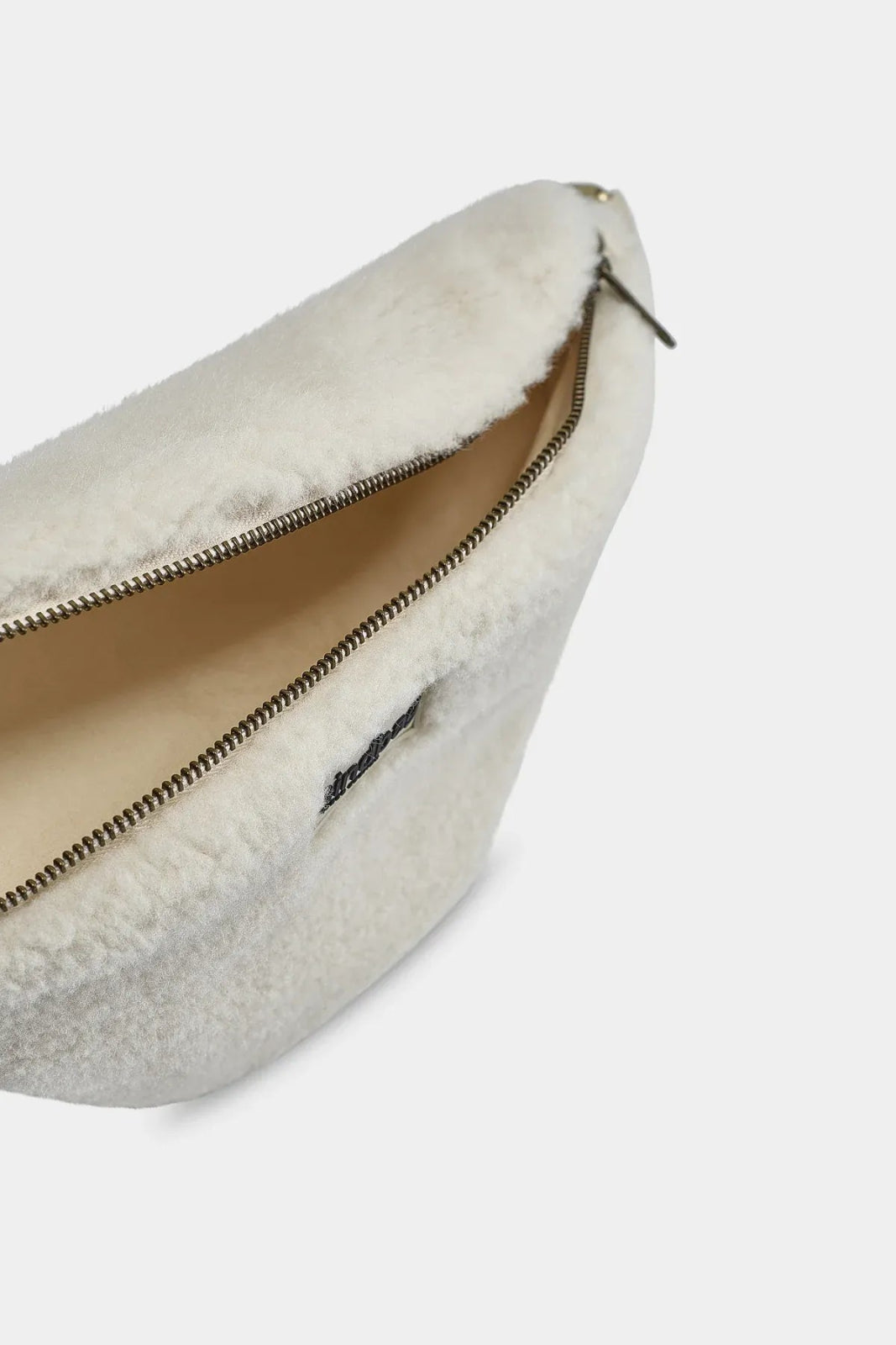Hindbag - OLIVIA Bauchtasche • Teddy Weiß - Bauchtasche - ROSA ECK