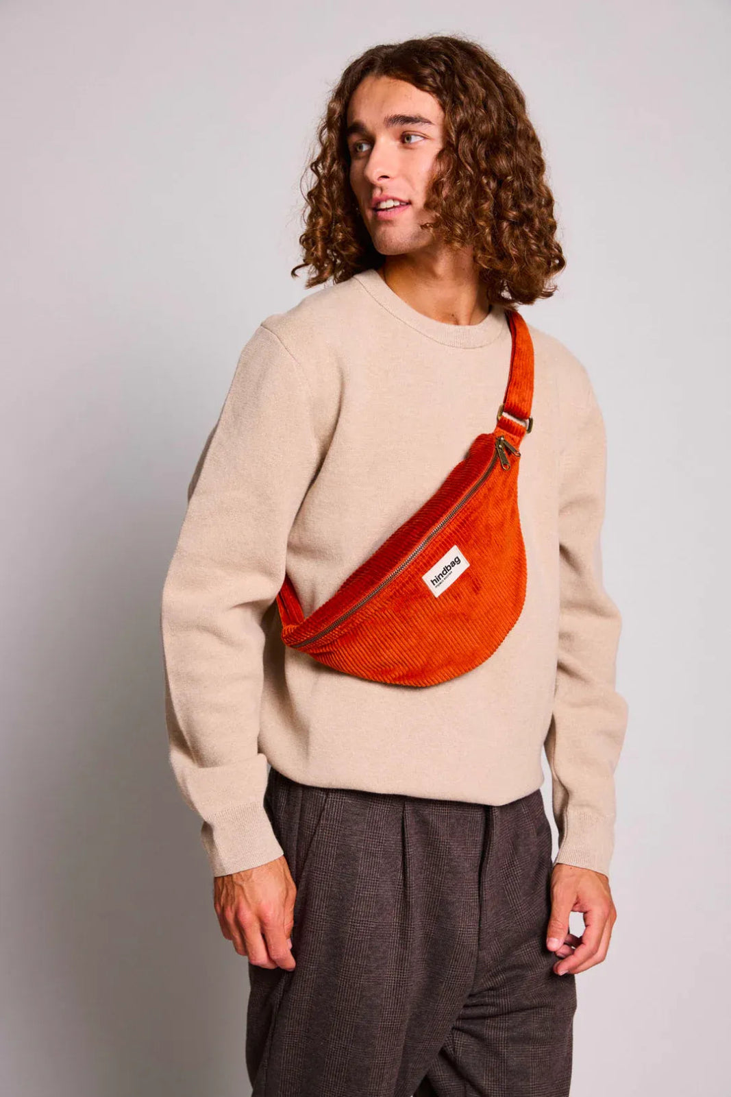 Hindbag - SASHA Bauchtasche • Cord Ziegelrot - Bauchtasche - ROSA ECK