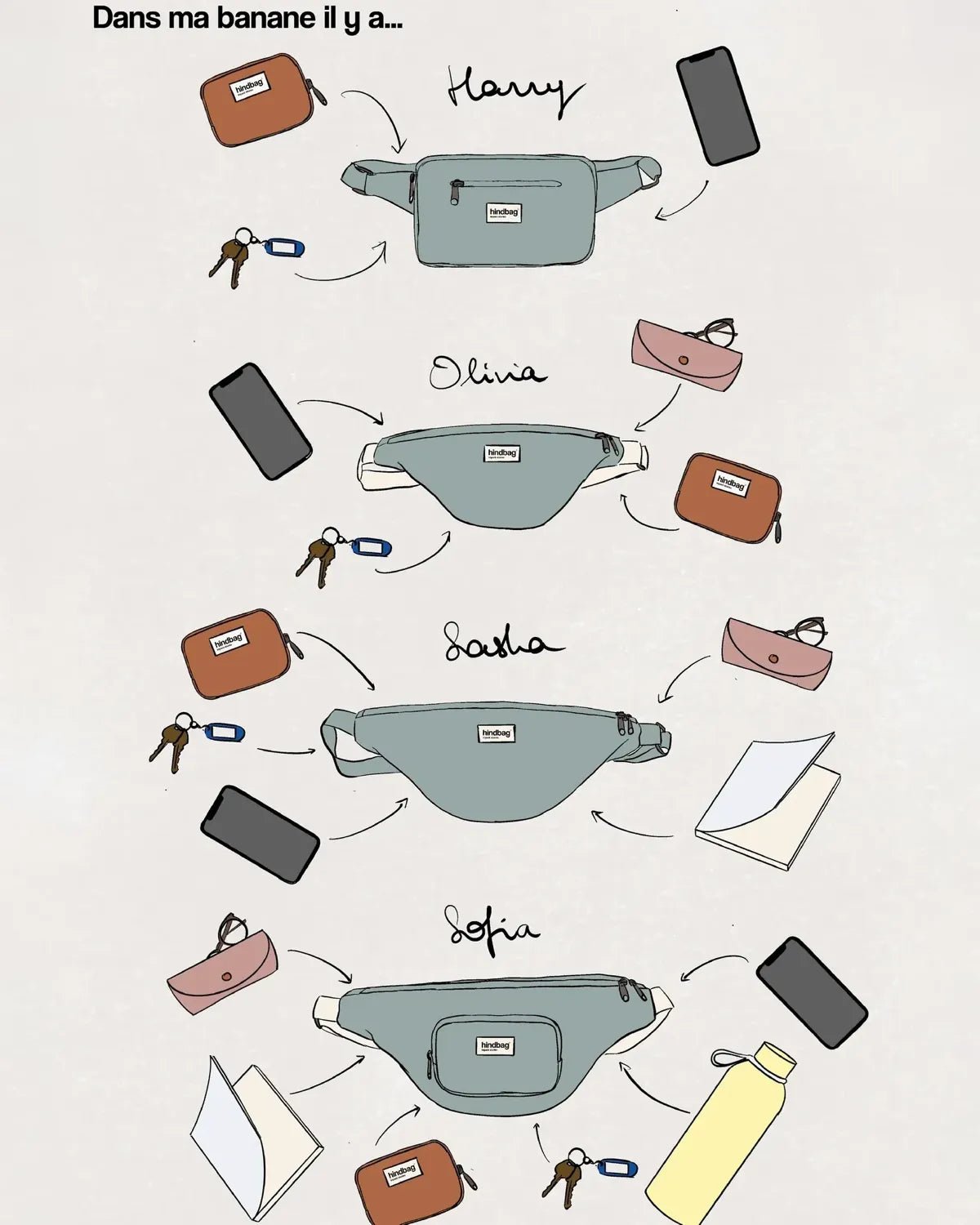 Hindbag - SASHA Bauchtasche | Schwarz - Bauchtasche - ROSA ECK Concept Store