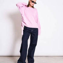 JAN ’N JUNE - CAPER Tie Sweater • Light Orchid - ROSA ECK