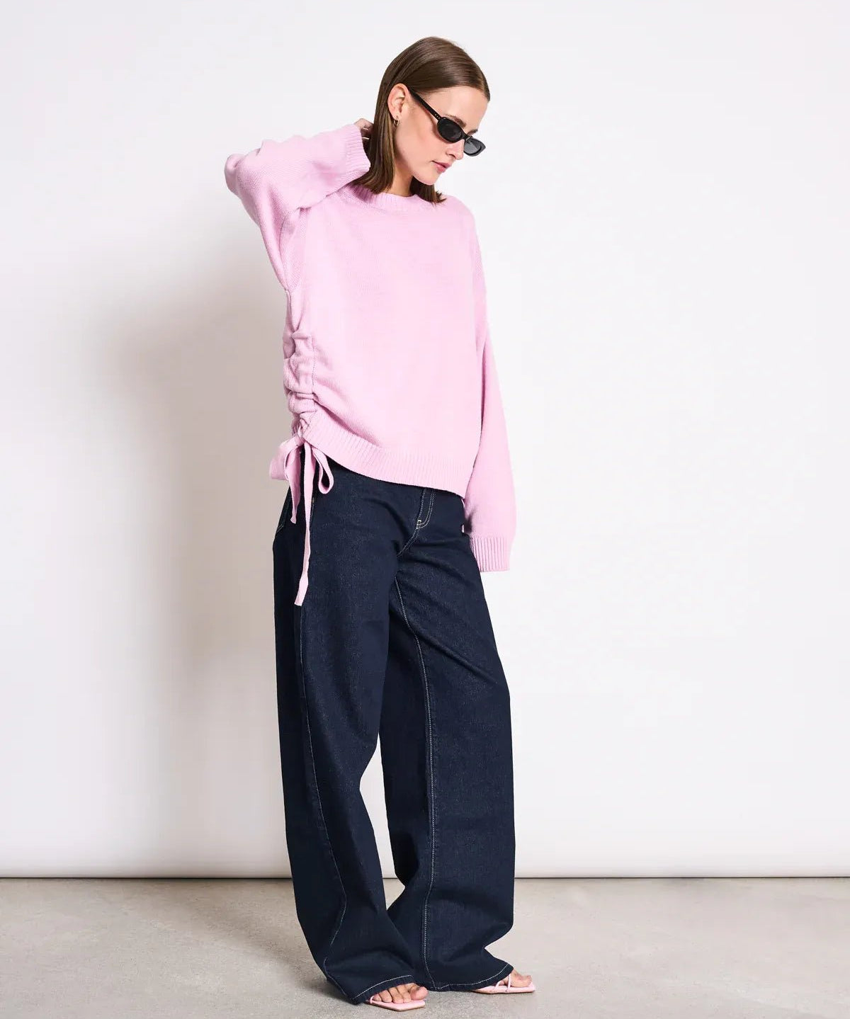 JAN ’N JUNE - CAPER Tie Sweater • Light Orchid - ROSA ECK