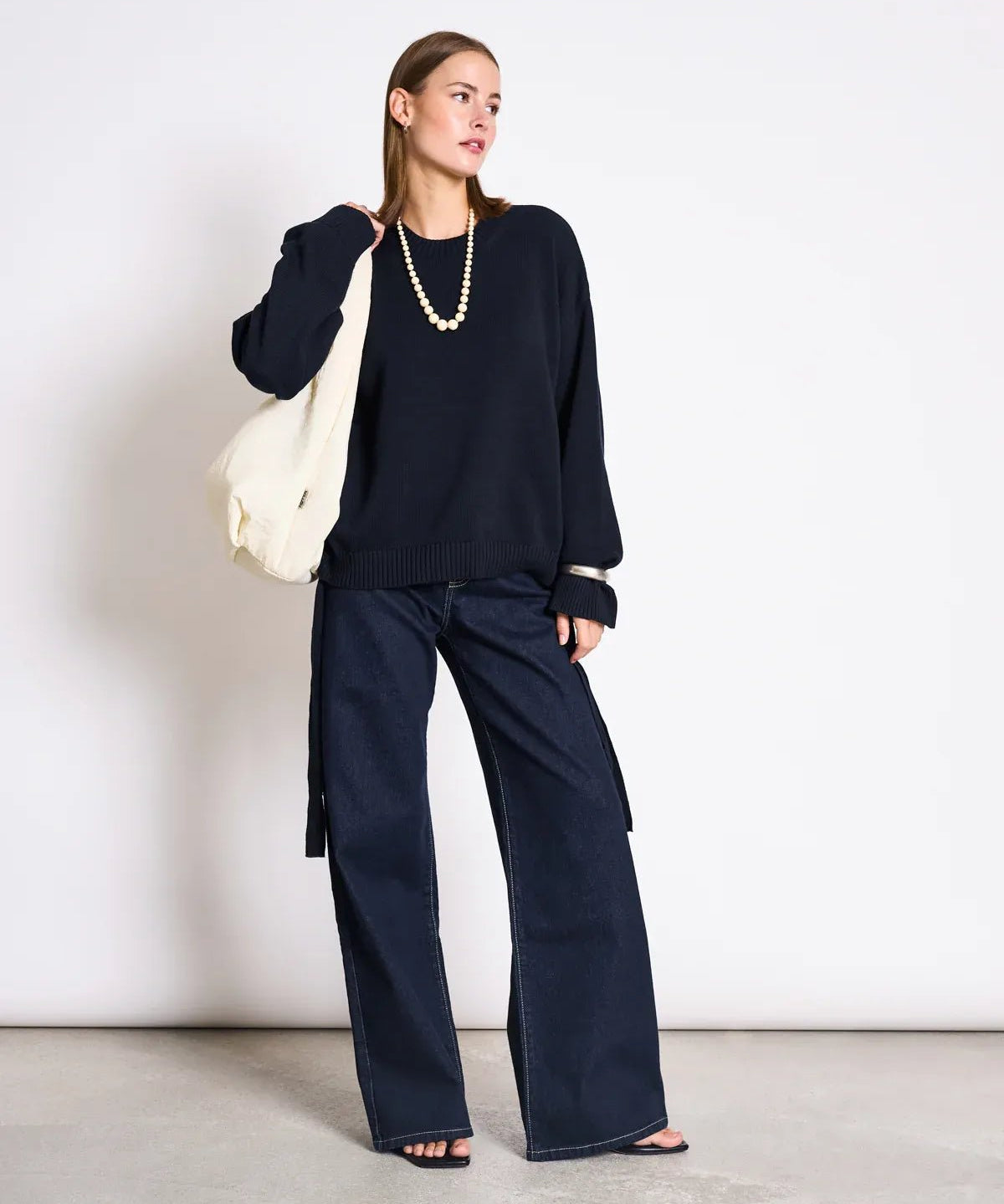 JAN ’N JUNE - CAPER Tie Sweater • Nightfall - ROSA ECK