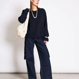 JAN ’N JUNE - CAPER Tie Sweater • Nightfall - ROSA ECK