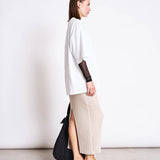 JAN ’N JUNE - EBBA Midi - Strickrock • Ivory - ROSA ECK