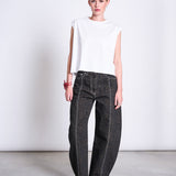 FAYA Barrel Jeans • Dark Leo Print