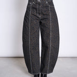 FAYA Barrel Jeans • Dark Leo Print