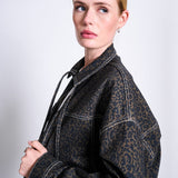 FINA Jeansjacke • Dark Leo Print