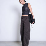 LAGUNA Mesh-Top • Dark Leo Print