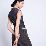 LAGUNA Mesh-Top • Dark Leo Print