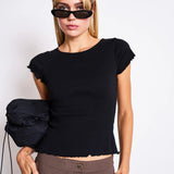 JAN 'N JUNE - REN T-Shirt • Black - ROSA ECK