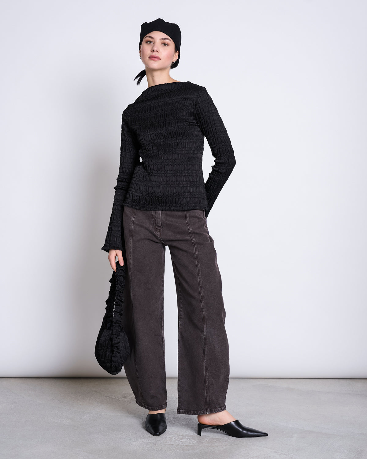 SENNA Smock-Longsleeve • Black