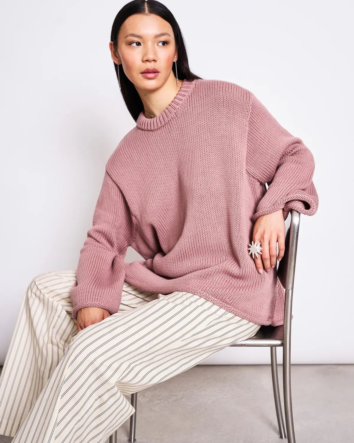 JAN ’N JUNE - SONA Strickpullover • Mauve - ROSA ECK