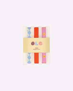 Kado Design - Geschenkband - Set • diamond · plain · flower - Geschenkverpackung - ROSA ECK